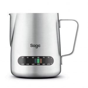 Sage temperature control milk jug for frothing milk