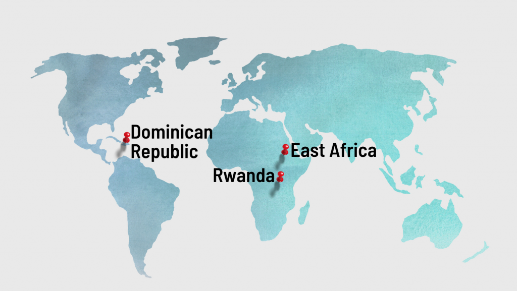 New Coffee Map Dominican Republic Rwanda East Africa