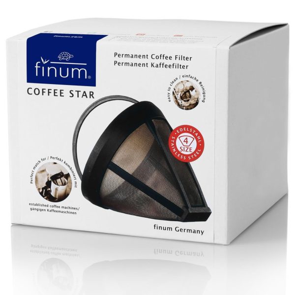 Finum Permanent flat bottom size4 coffee filter