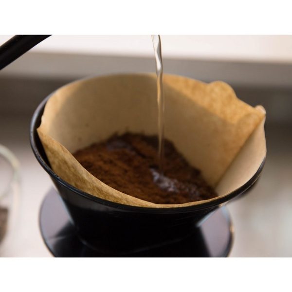 Finum flat bottom unbleached paper filter for coffee