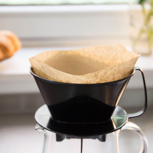 Finum flat bottom unbleached paper filter for coffee