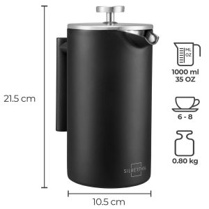 Thermo insulated stainless steel french press