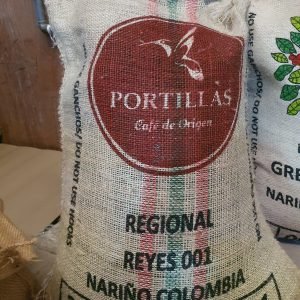 Colombia Narino Reyes green coffee bag