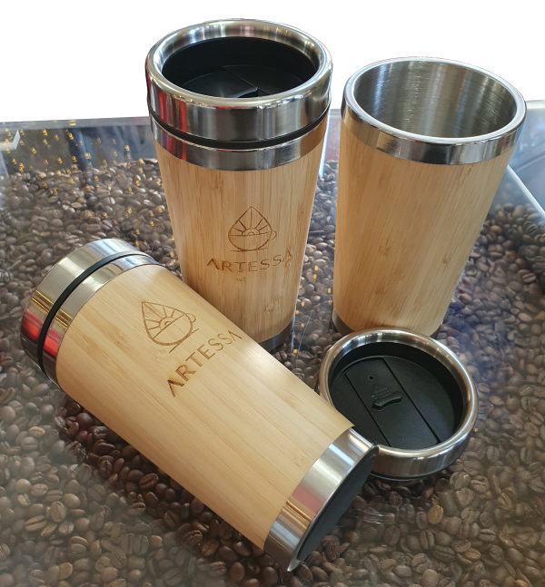 Artessa Bamboo travel mugs