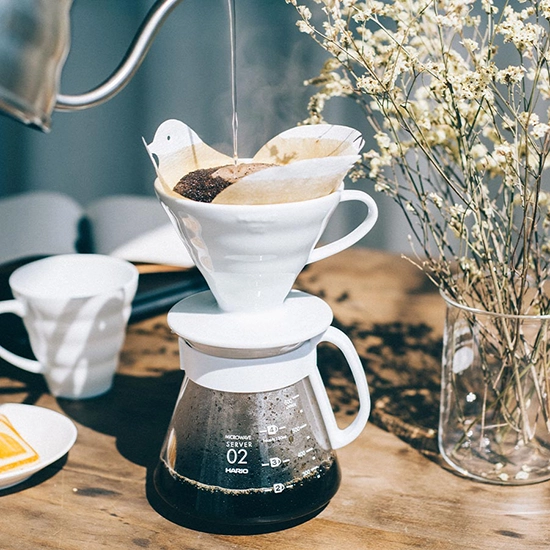 Hario V60 filter coffee set white