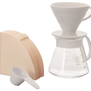 Hario V60 filter coffee set white